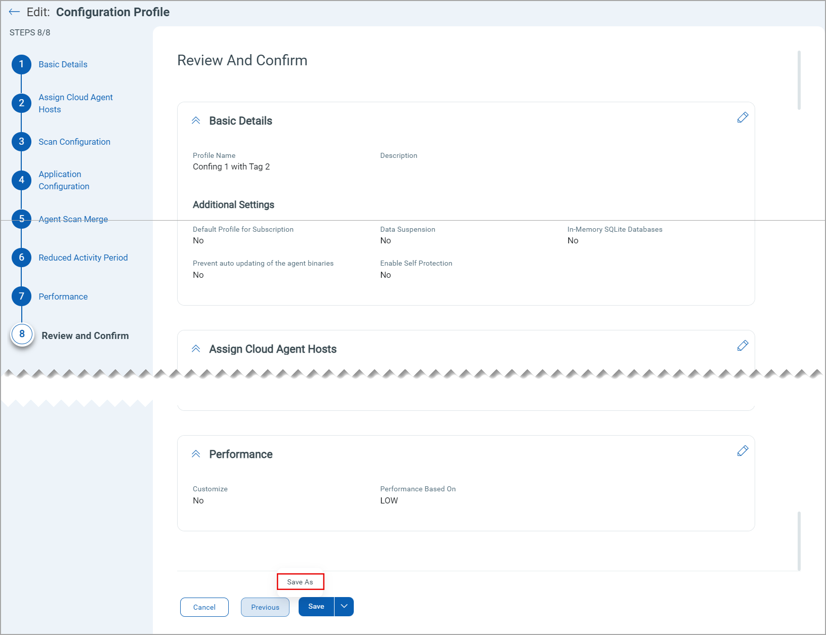 Clone Configuration Profile