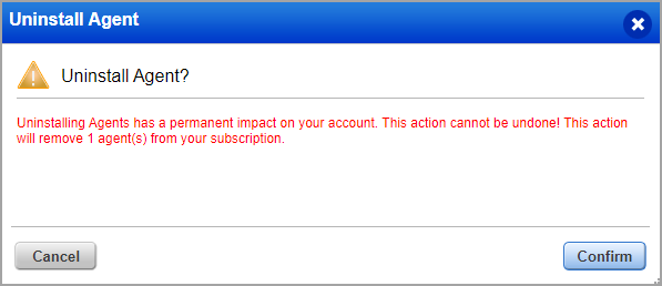 uninstall confirmation dialog box