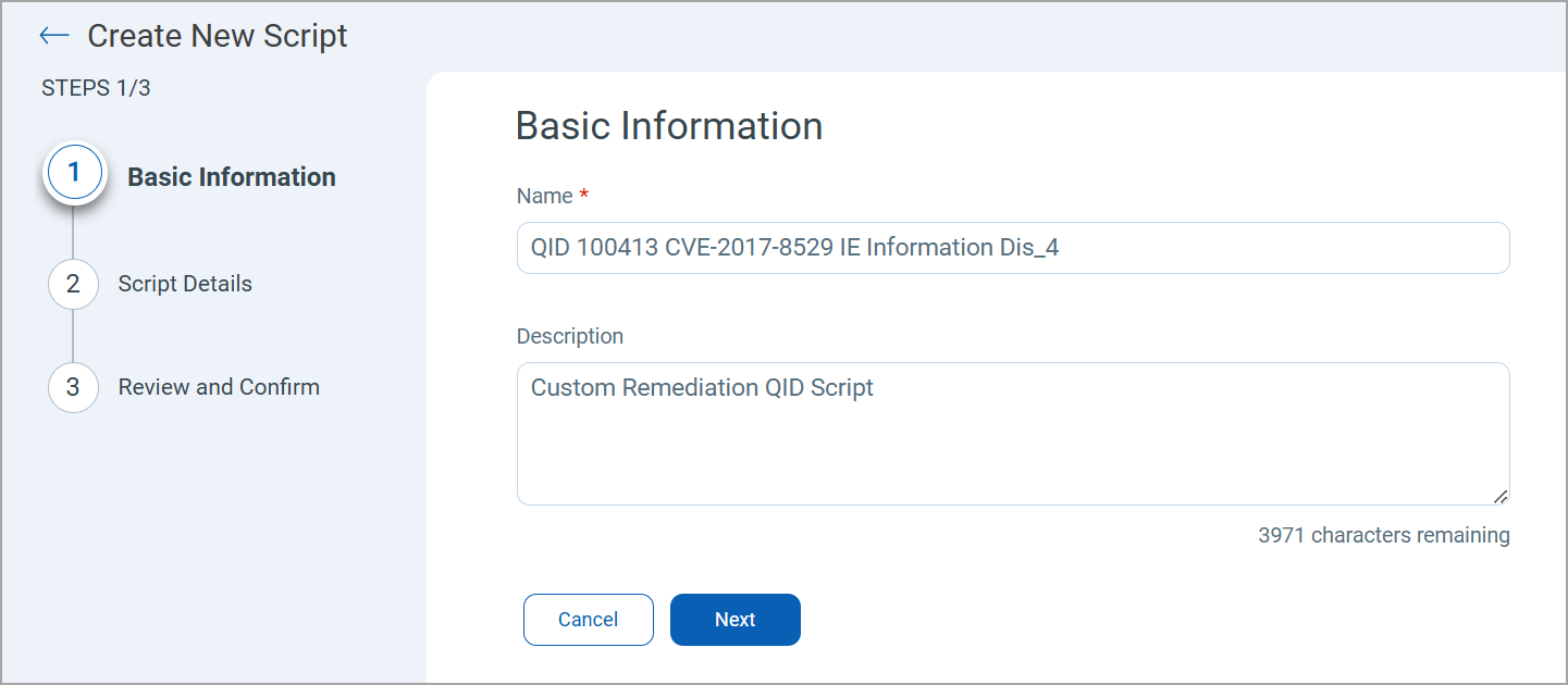 Script basic info.