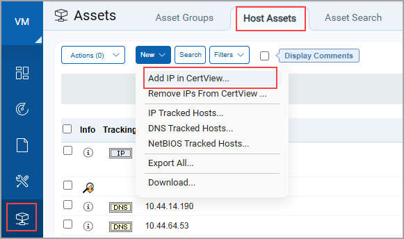 Add IPs from VM app