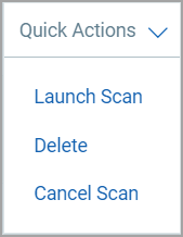 Quick Actions menu for external site