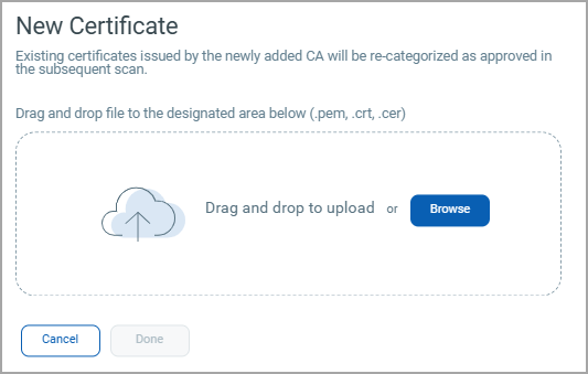 new leaf certificate window.