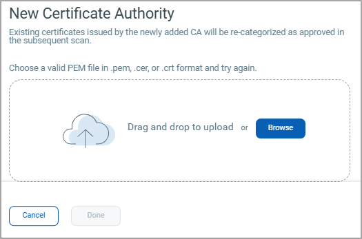 Add new Certificate Authority