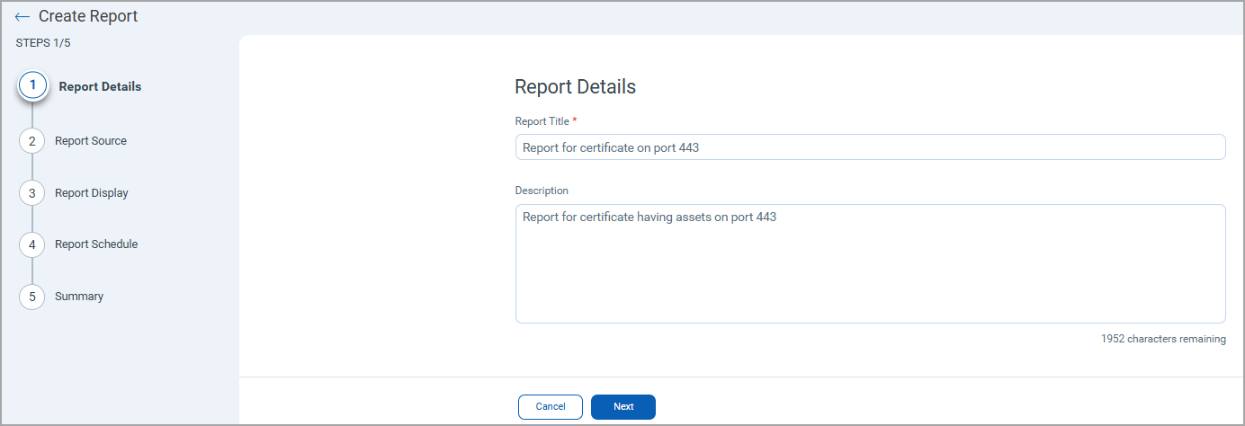 create report wizard