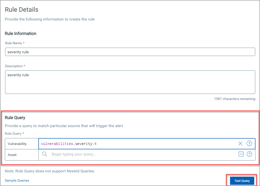 Rule Query Vulnerability