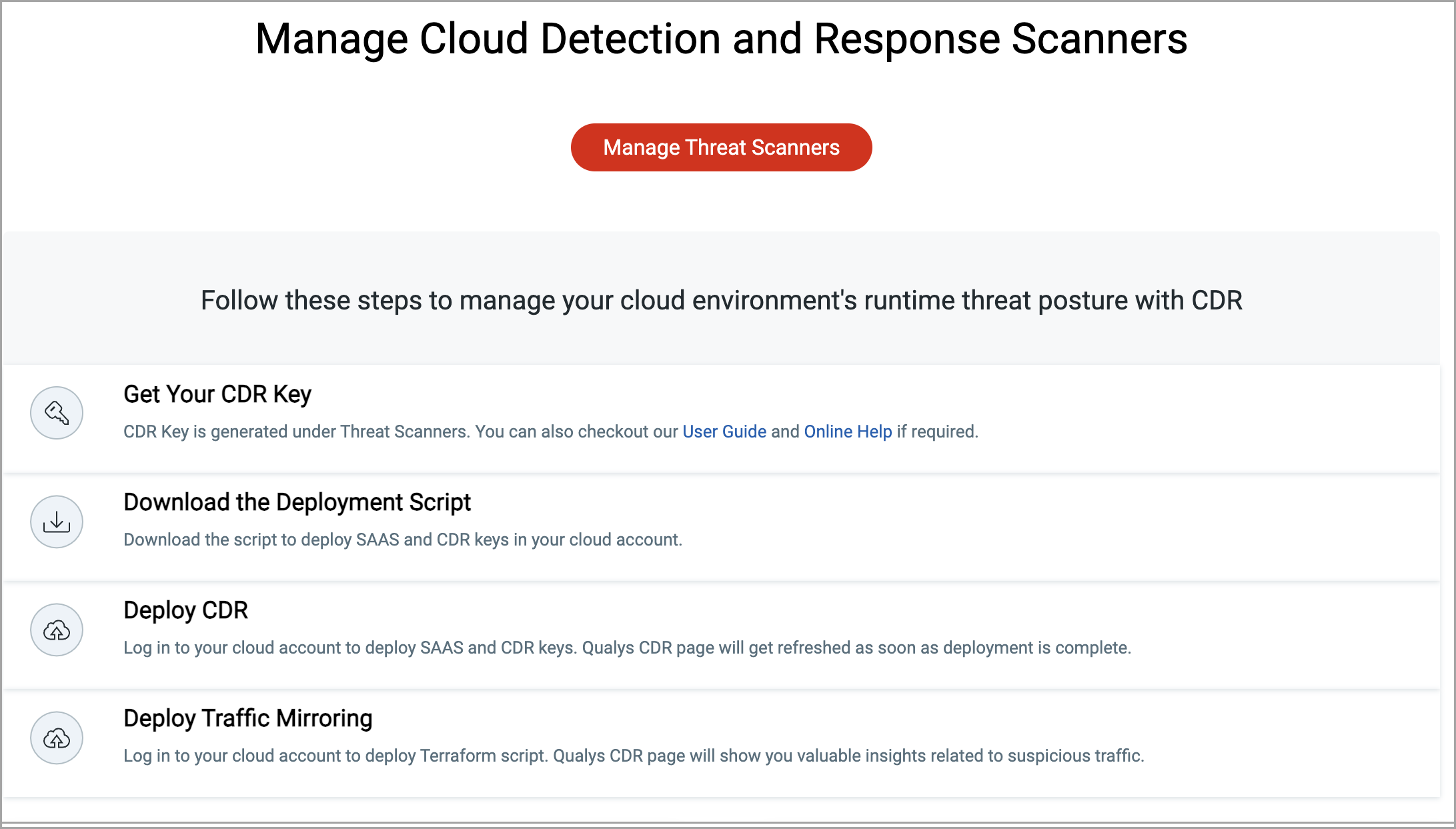 Onboard CDR for AWS (Legacy)