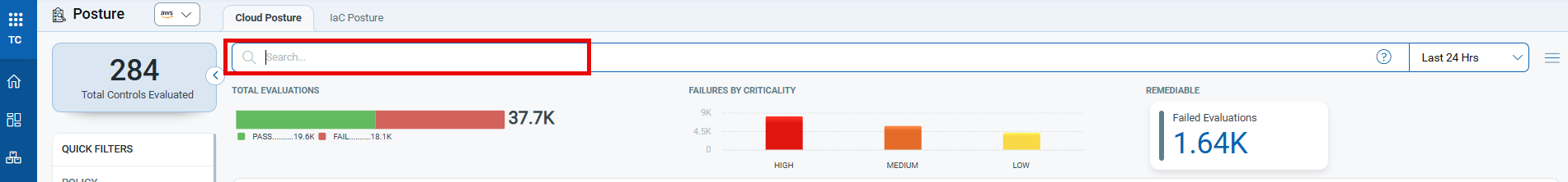 Search Field to type in search queries.