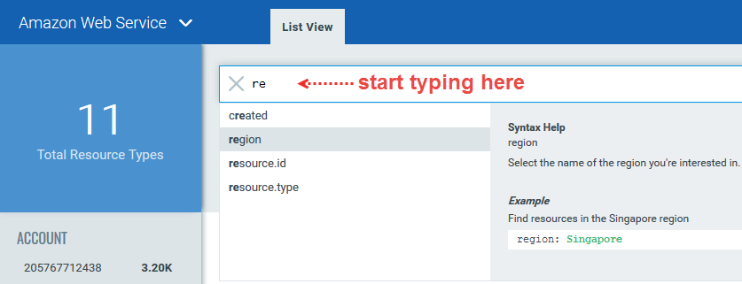 Tokens auto-populate depending on the text you type in the search field.