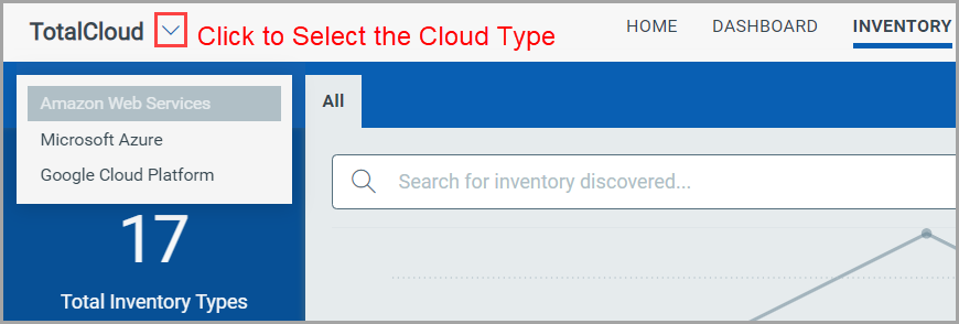 Option to choose the Cloud Provider.