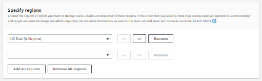 Specify regions