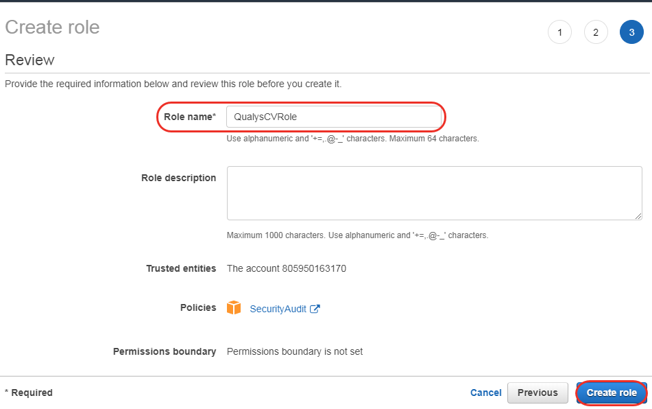 Create a role for cross-account access