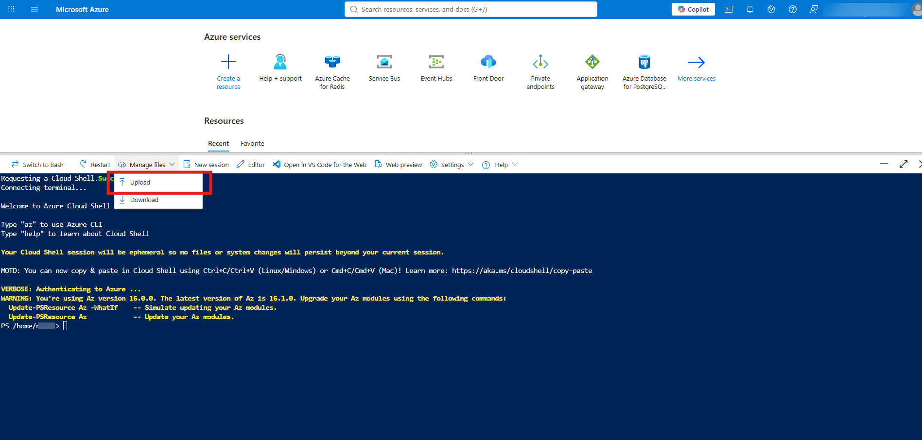 Upload AzureEventGridArmTemplate.zip file