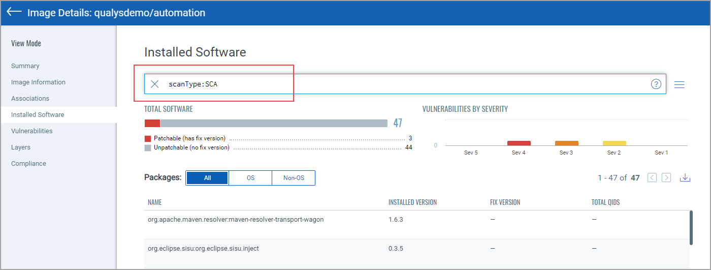 Search Software by Scan Type