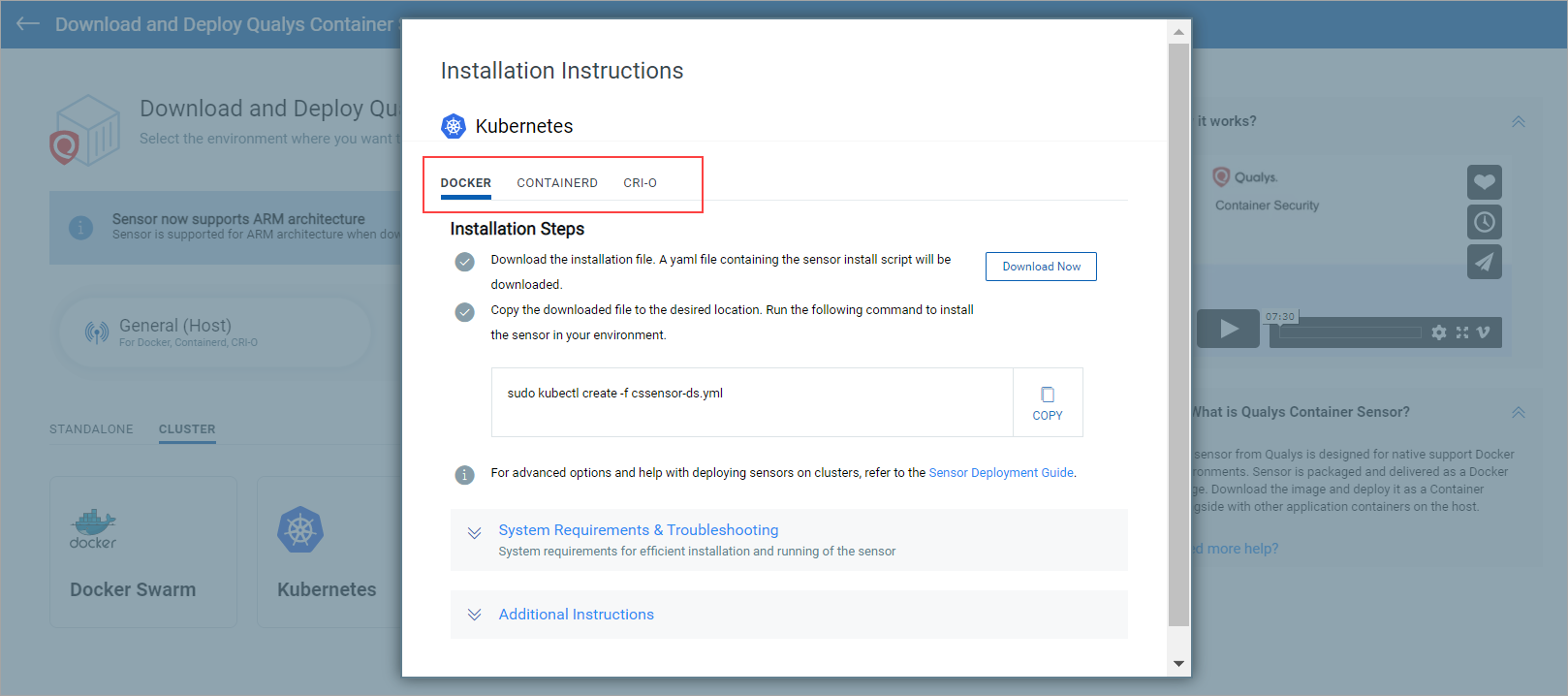 Docker install instructions