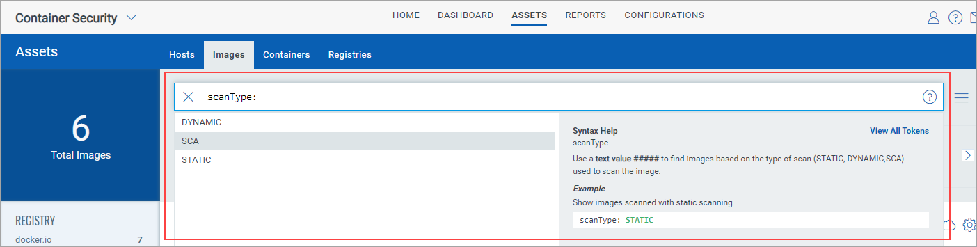 Search Images by Scan Type