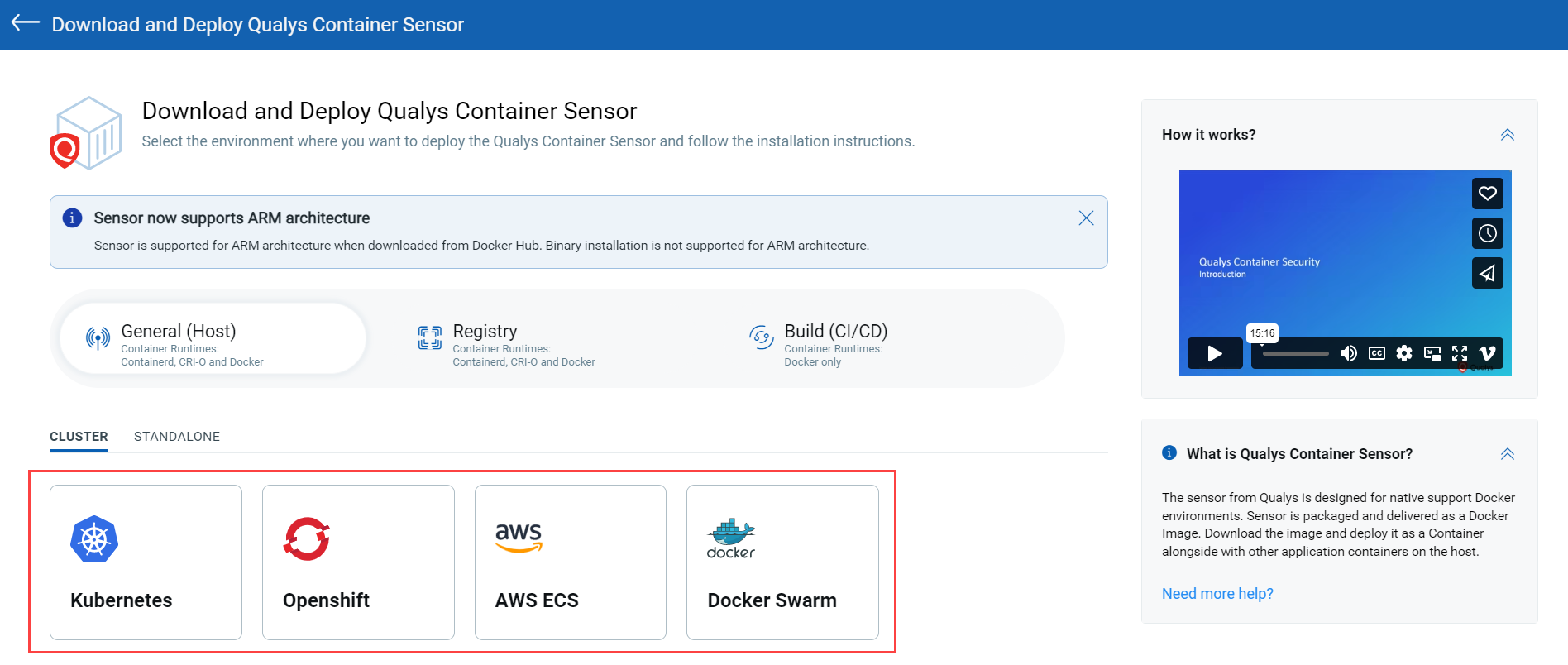 Cluster types