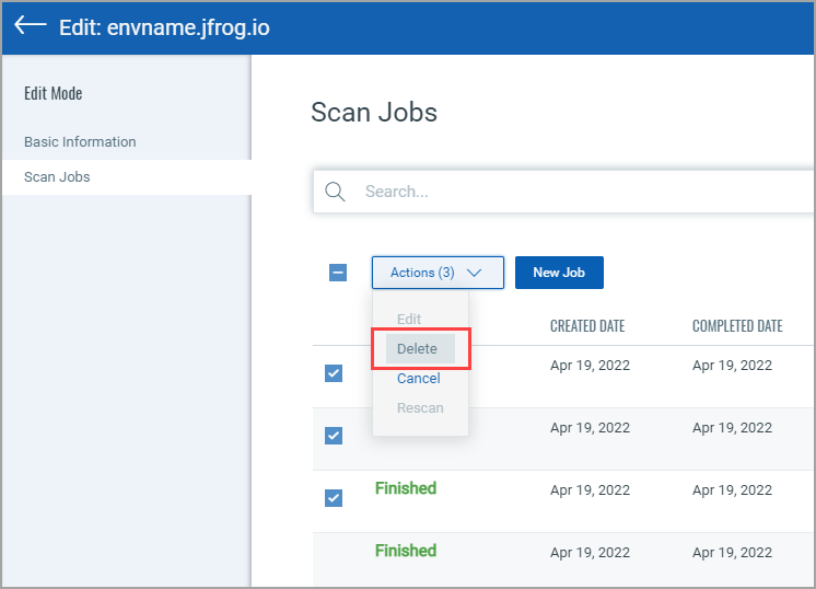 Delete Scan Jobs