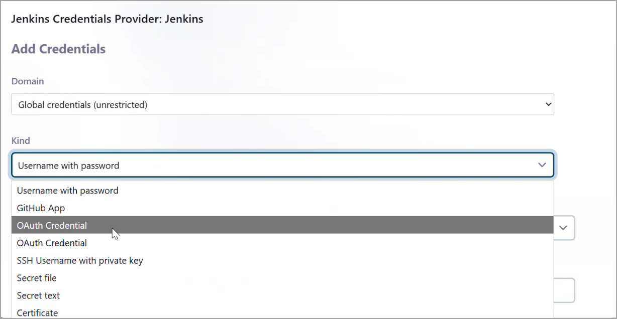Select authentication method.