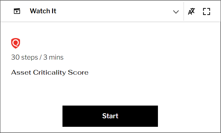 Asset Criticality Score Tutorial