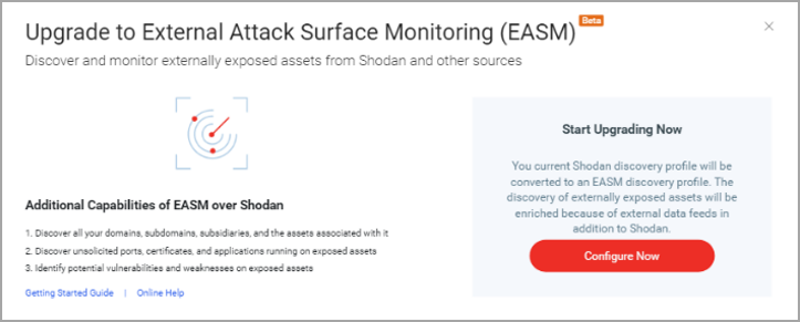 Upgrade for EASM