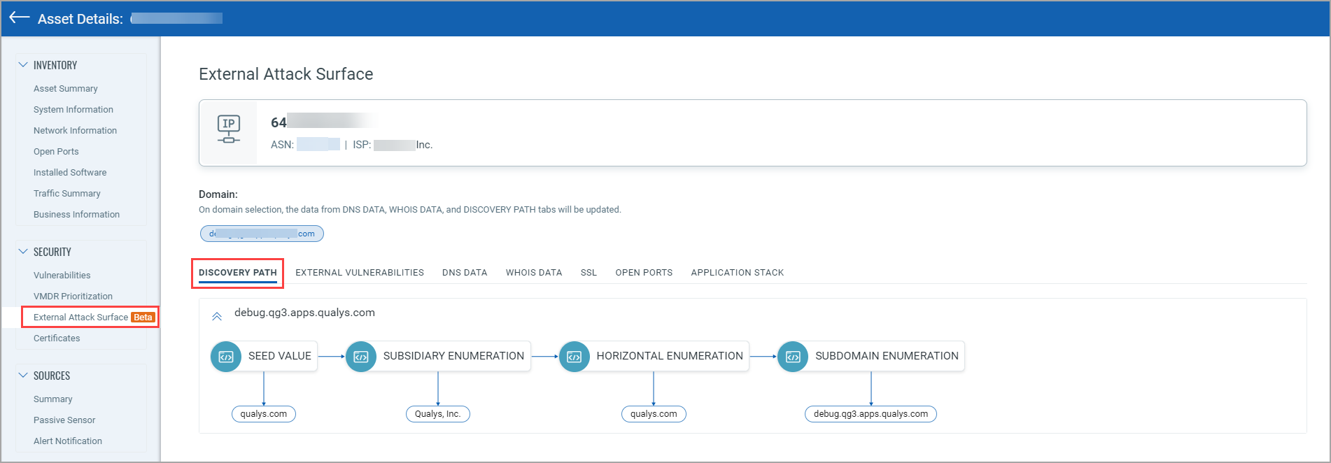 EASM Discovery Path Details