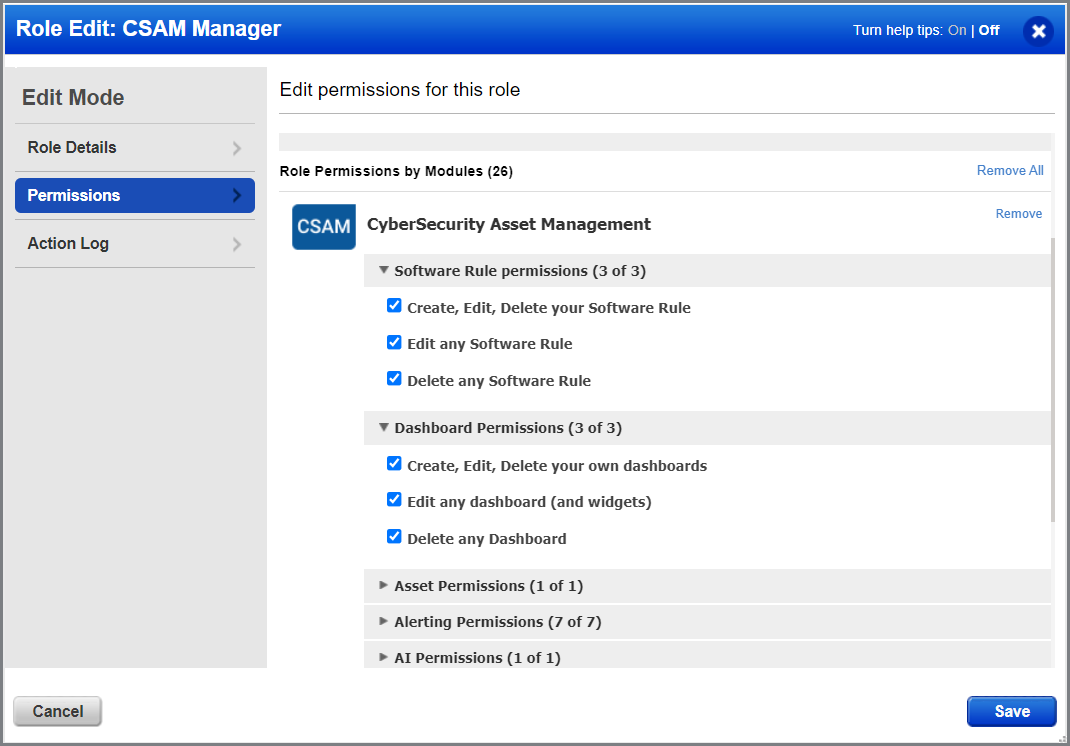CSAM permissions