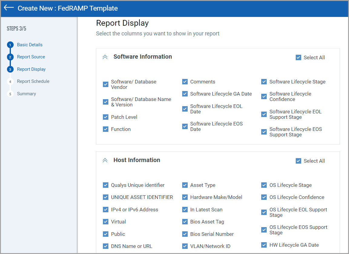 Report display