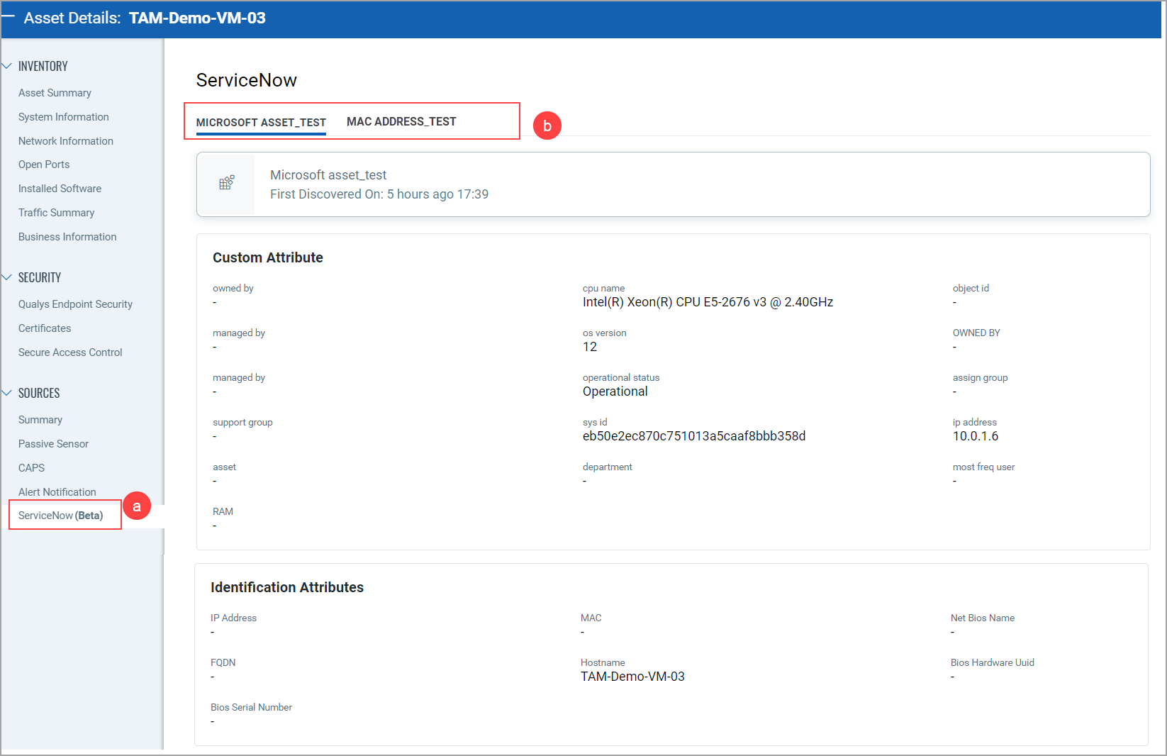 Connector related tab.