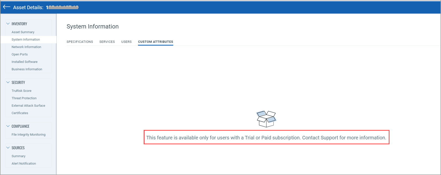 Custom Attributes feature not available