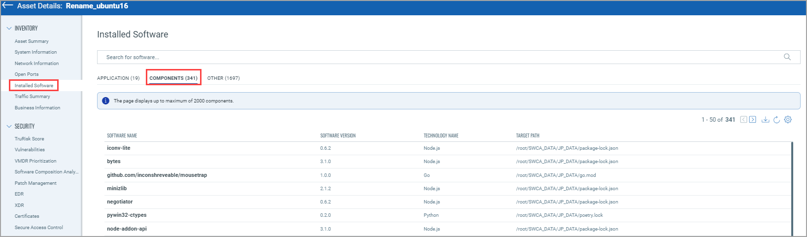 Components Data.