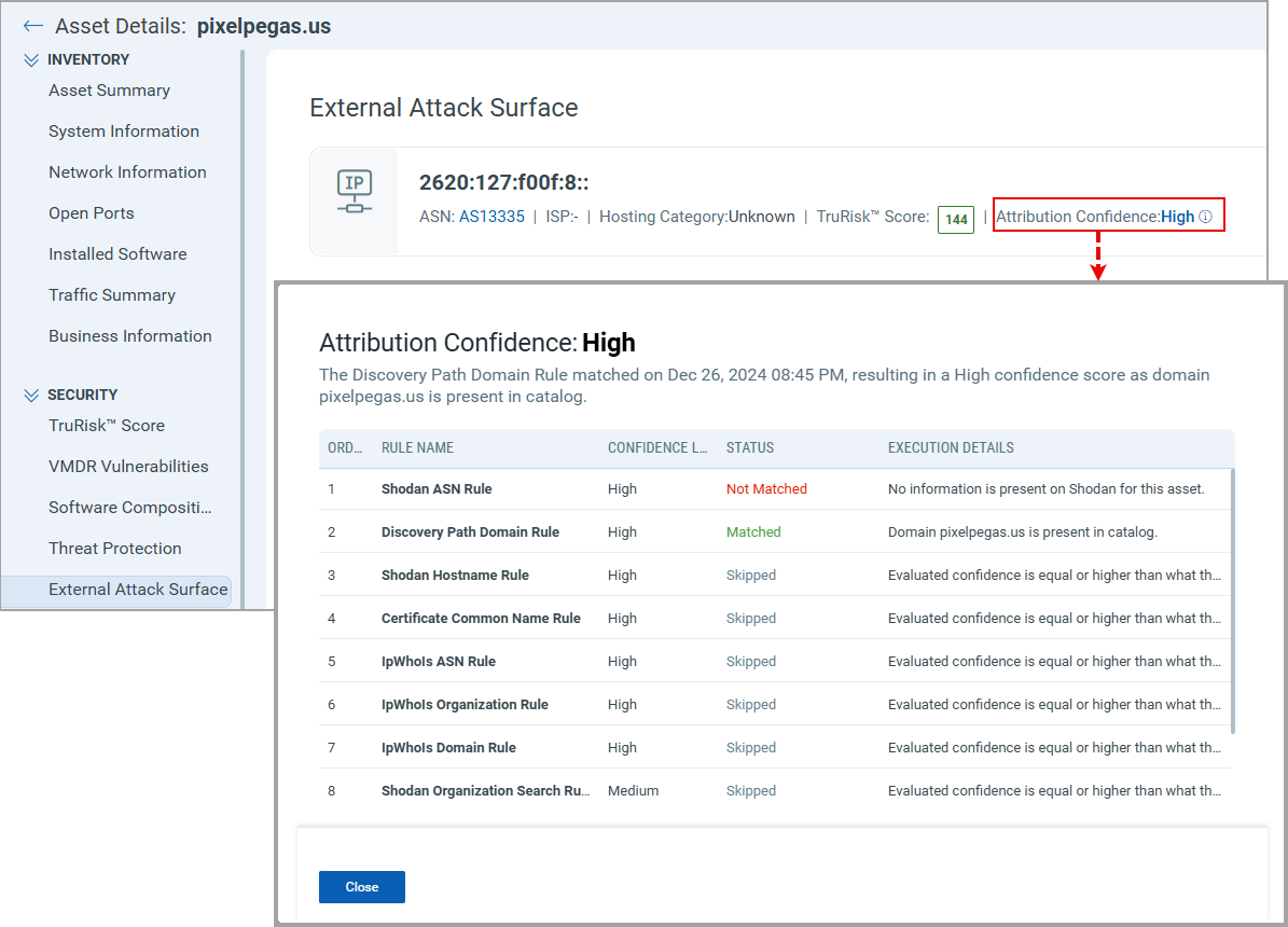Confidence Score Logs.
