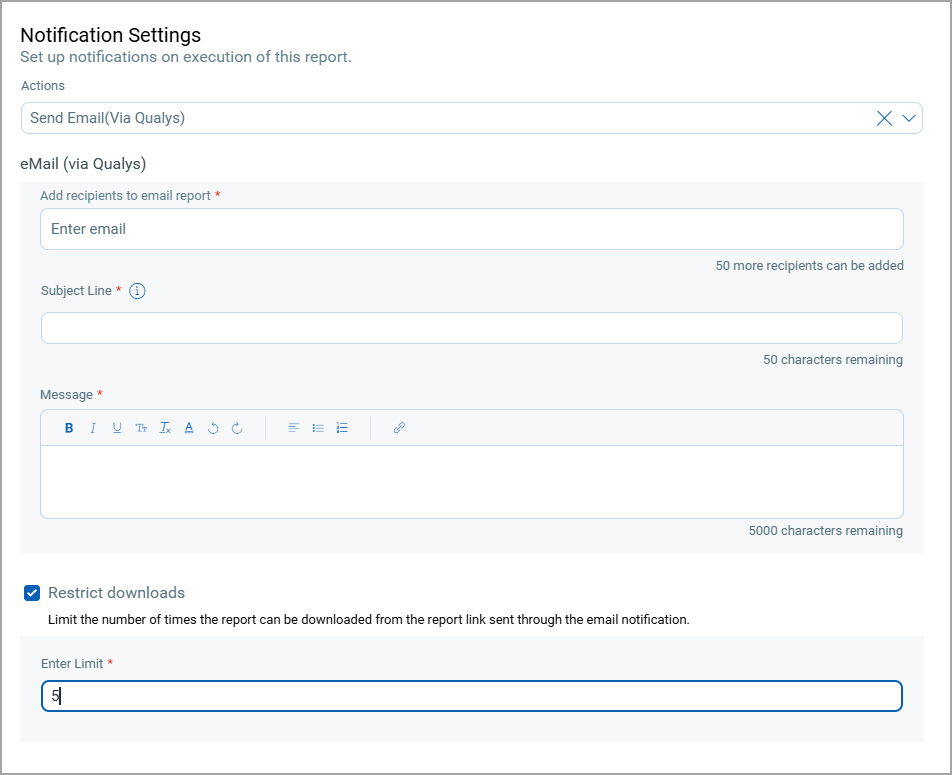 Email Notification in Reports