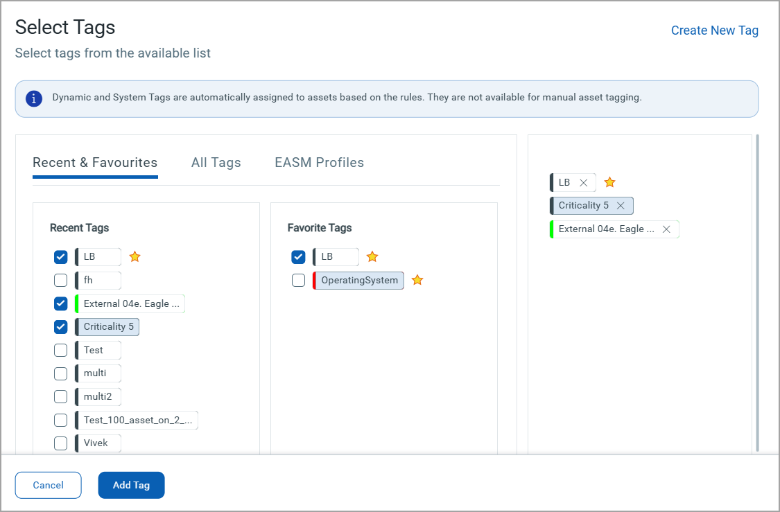 Select tags