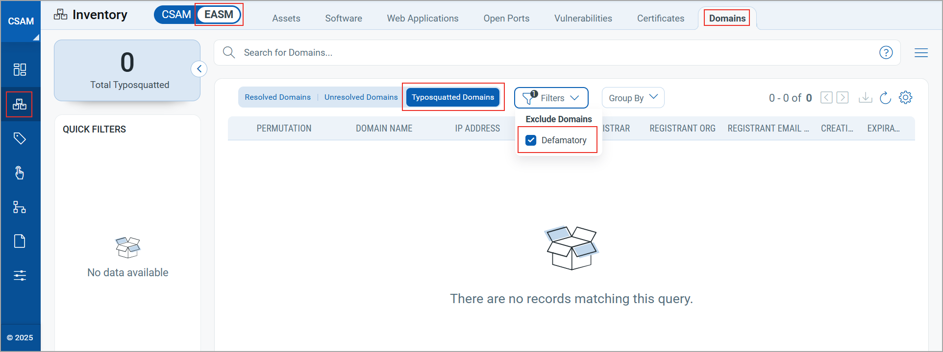 Typosquatted Domains.