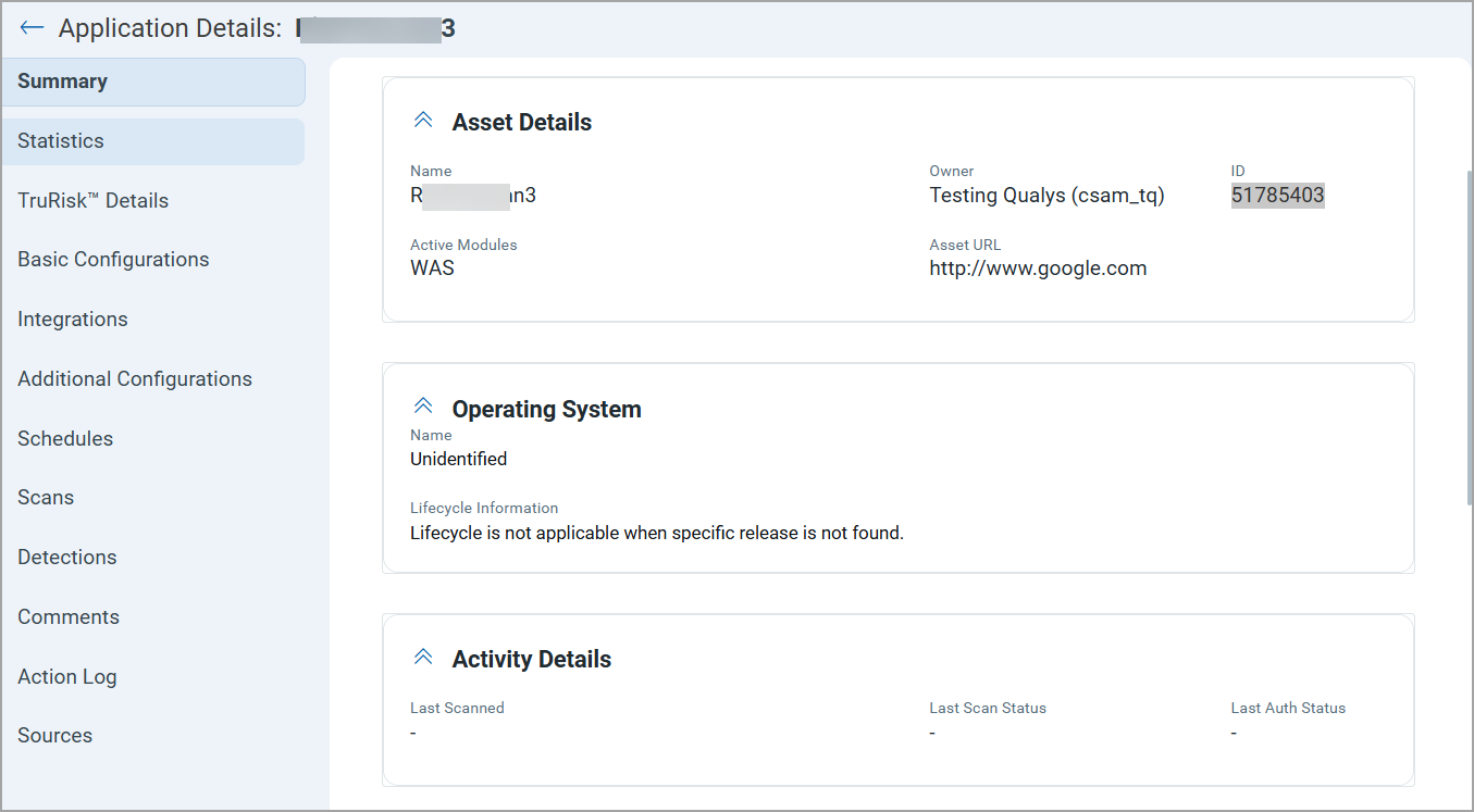 Cap Object Show Asset Overview of CSAM and WAS Integration Capabilities