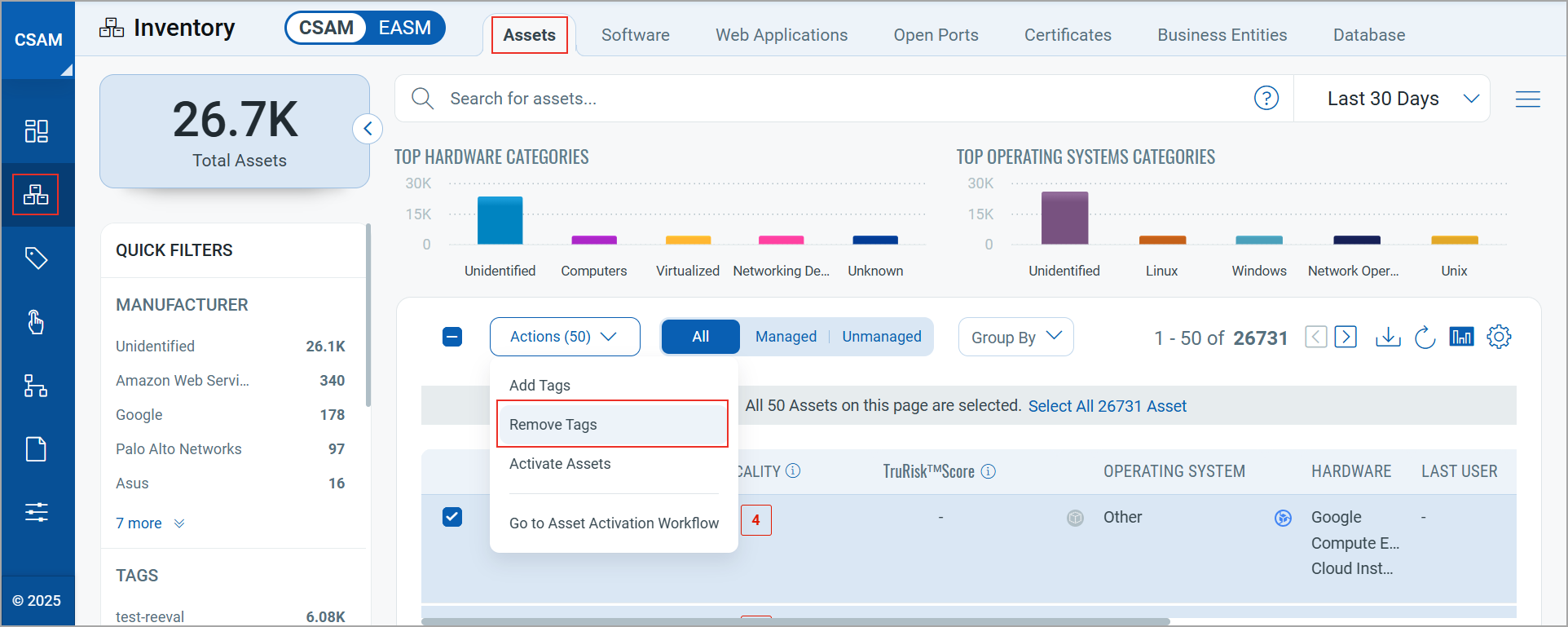Static Tags Remove Tags in Bulk