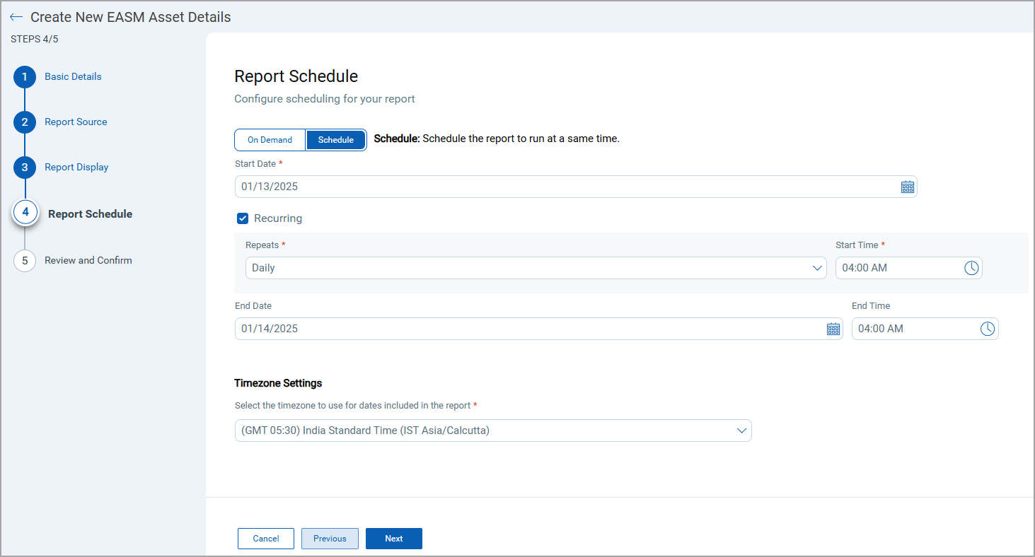 EASM Scheduled Report