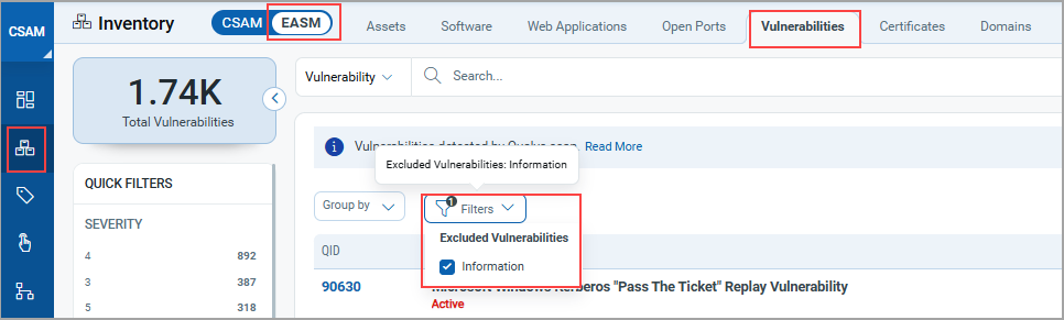 Vulnerabilities tab.