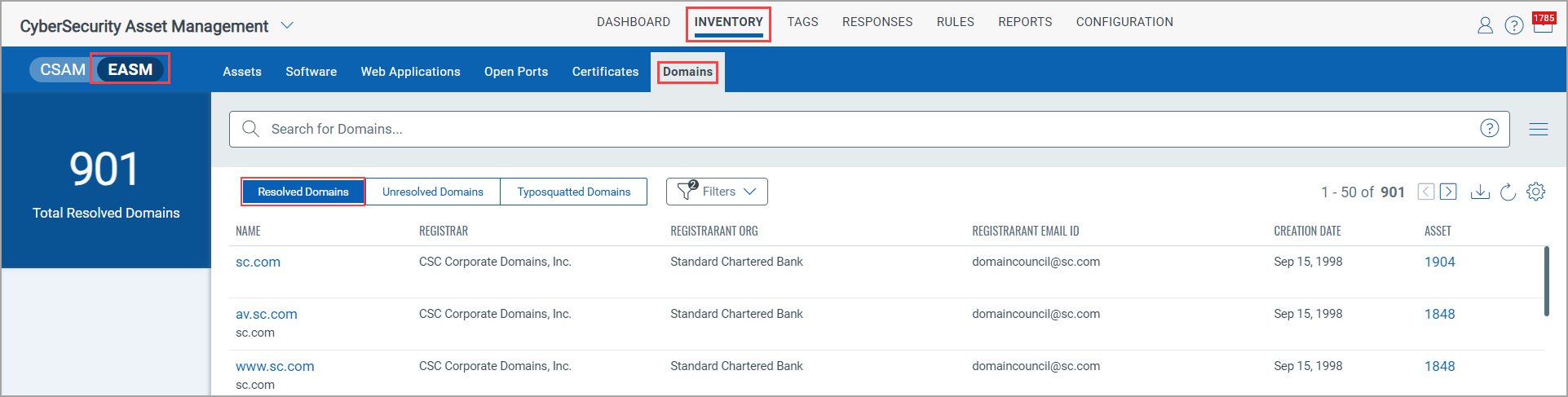 Resolved Domain Details. 