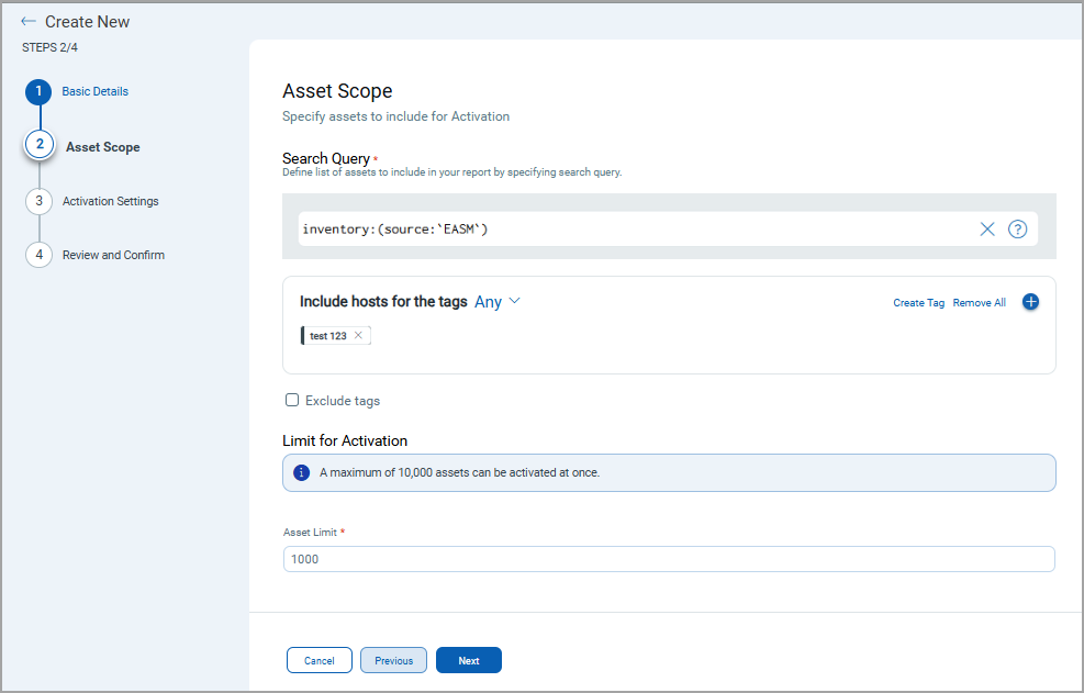 Rule Based Asset Activation. 