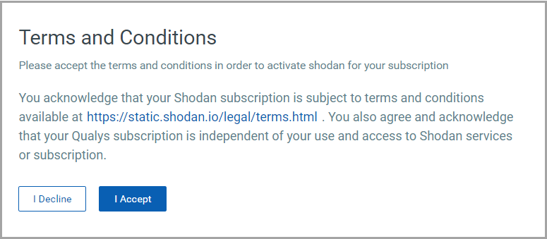 Shodan Terms and Conditions