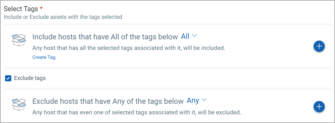 Include and exclude tags.