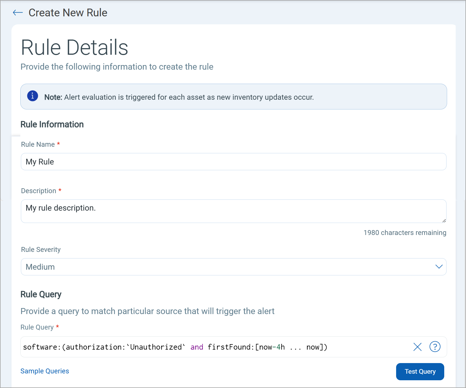 Rule Query Vulnerability