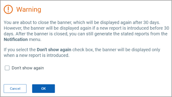 Banner closure warning.