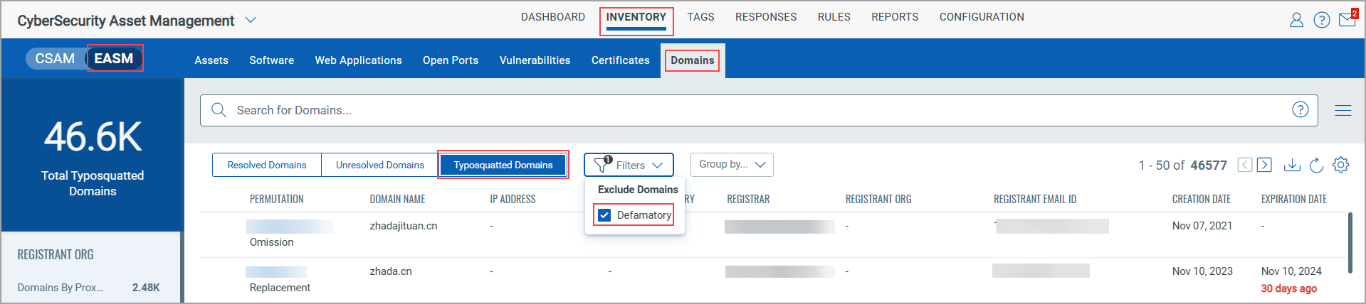 Typosqatted domains list.