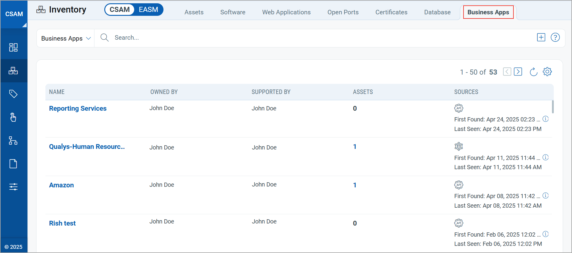 Business Apps tab.