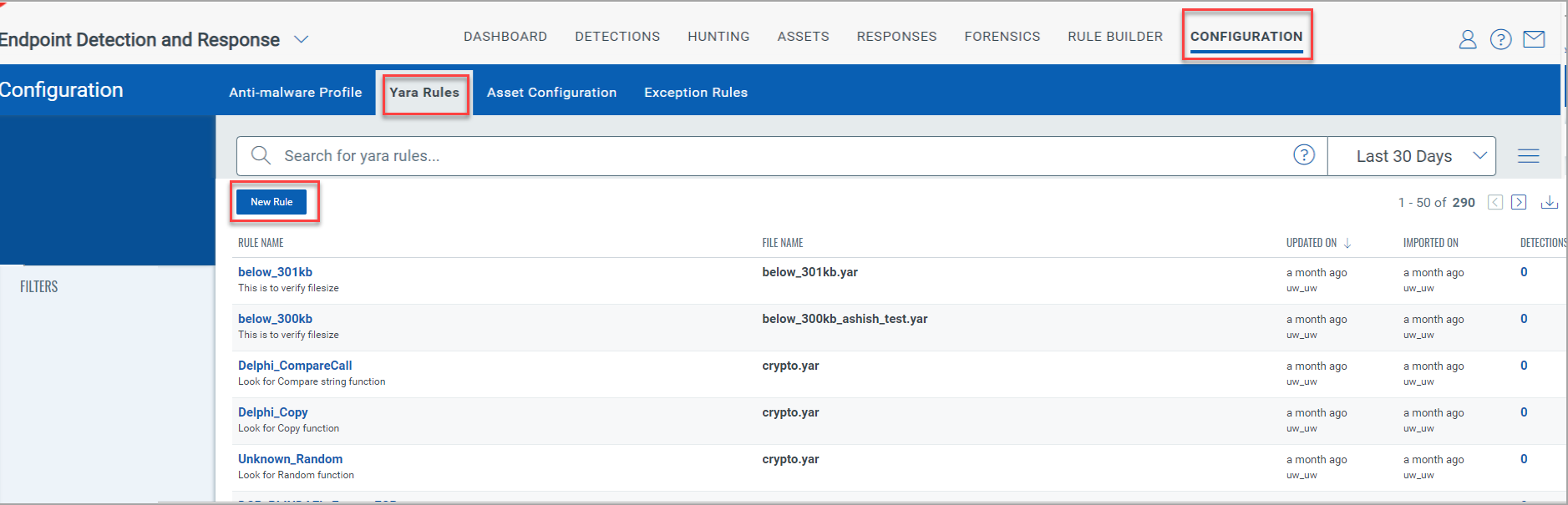 Yara Rules Navigation