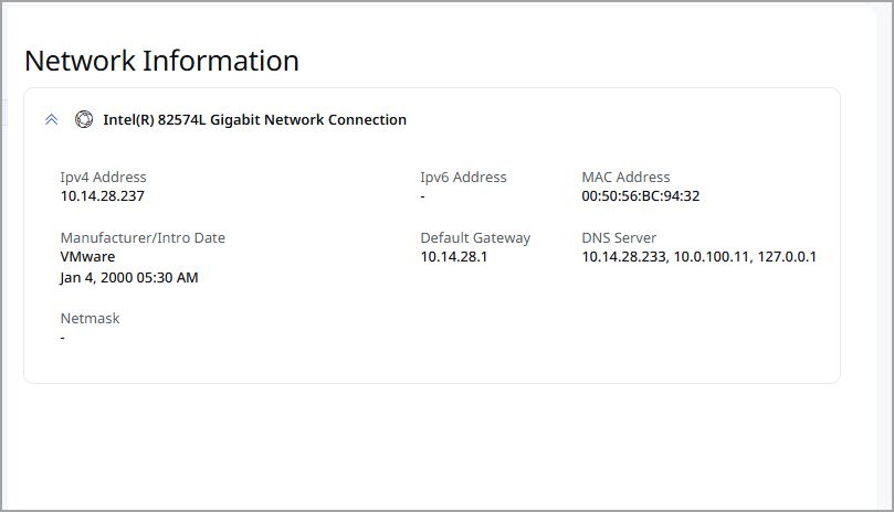 View network information