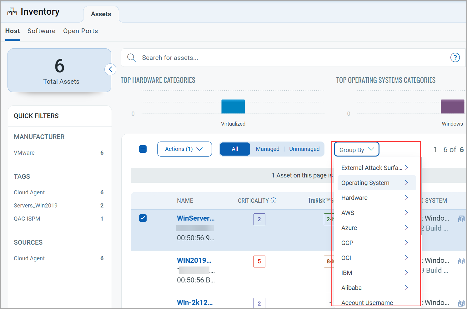 View Group By Filters.