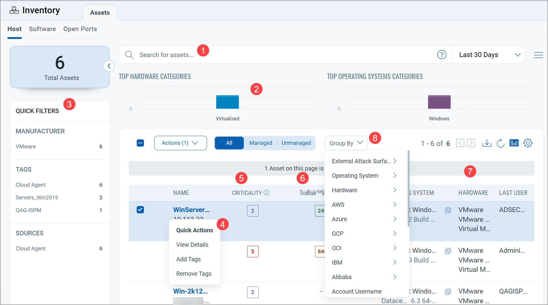 View Host tab.